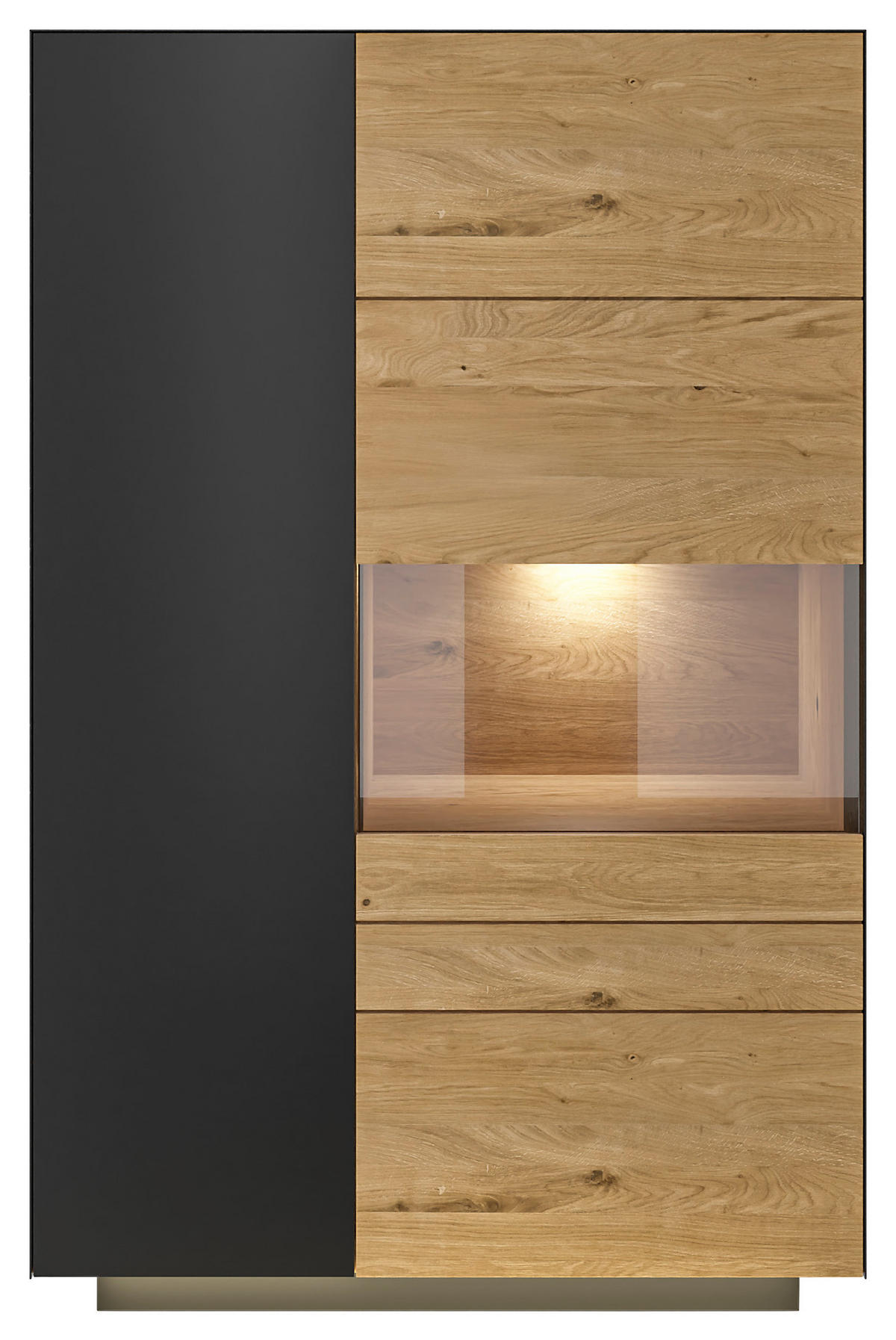 HIGHBOARD Celika Anthrazit, Wildeiche  91/141/40 cm  - Wildeiche/Anthrazit, Natur, Holz/Holzwerkstoff (91/141/40cm) - Dieter Knoll