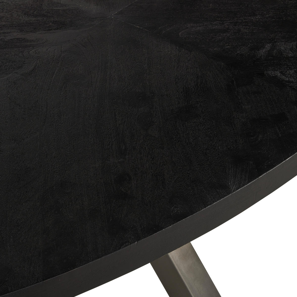 ESSTISCH in Holz, Metall 220/110/76 cm  - Schwarz/Alufarben, Trend, Holz/Metall (220/110/76cm) - Ambia Home