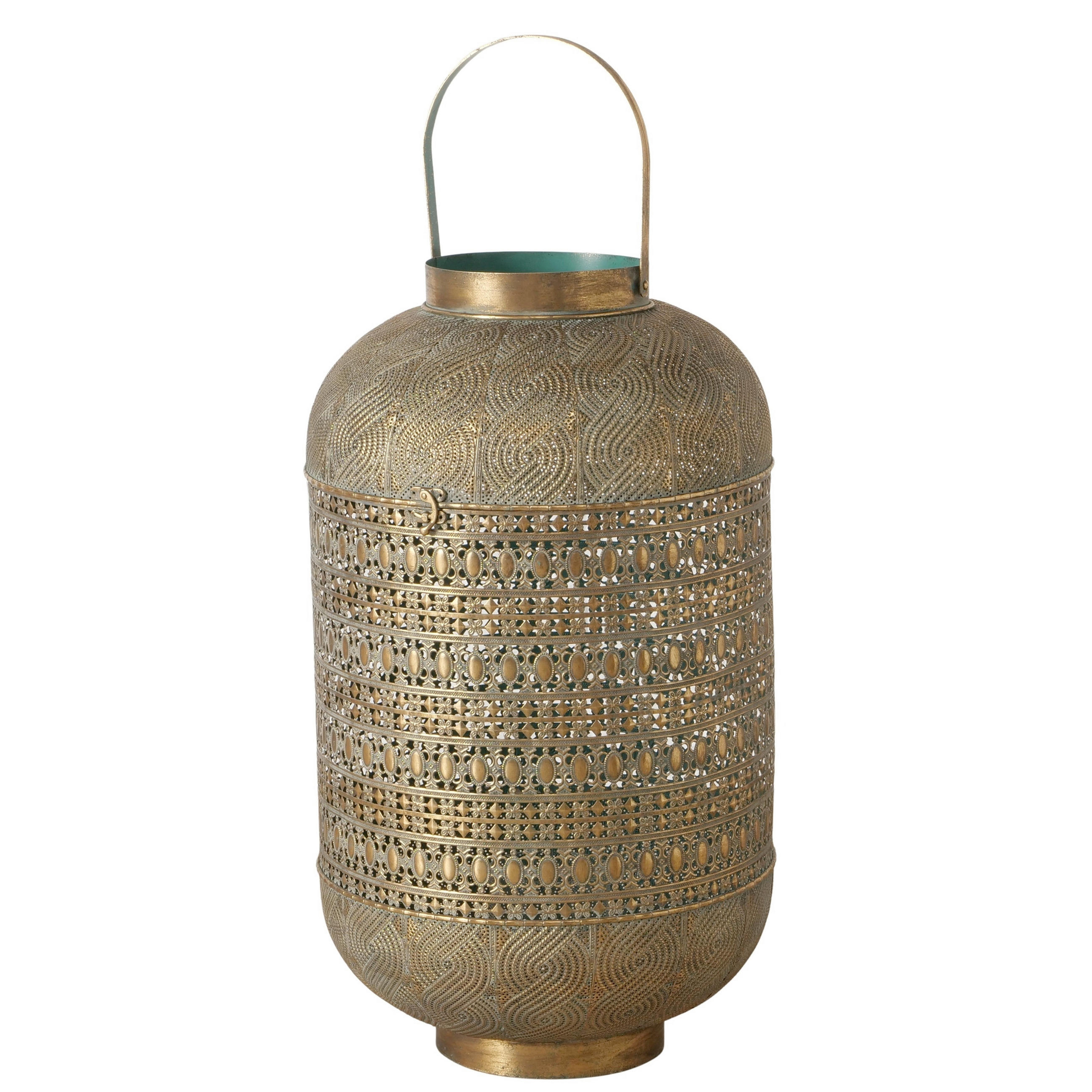 LATERNE - Goldfarben, Trend, Metall (35/35/61cm) - Ambia Home