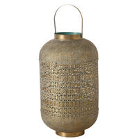 LATERNE - Goldfarben, Trend, Metall (35/35/61cm) - Ambia Home