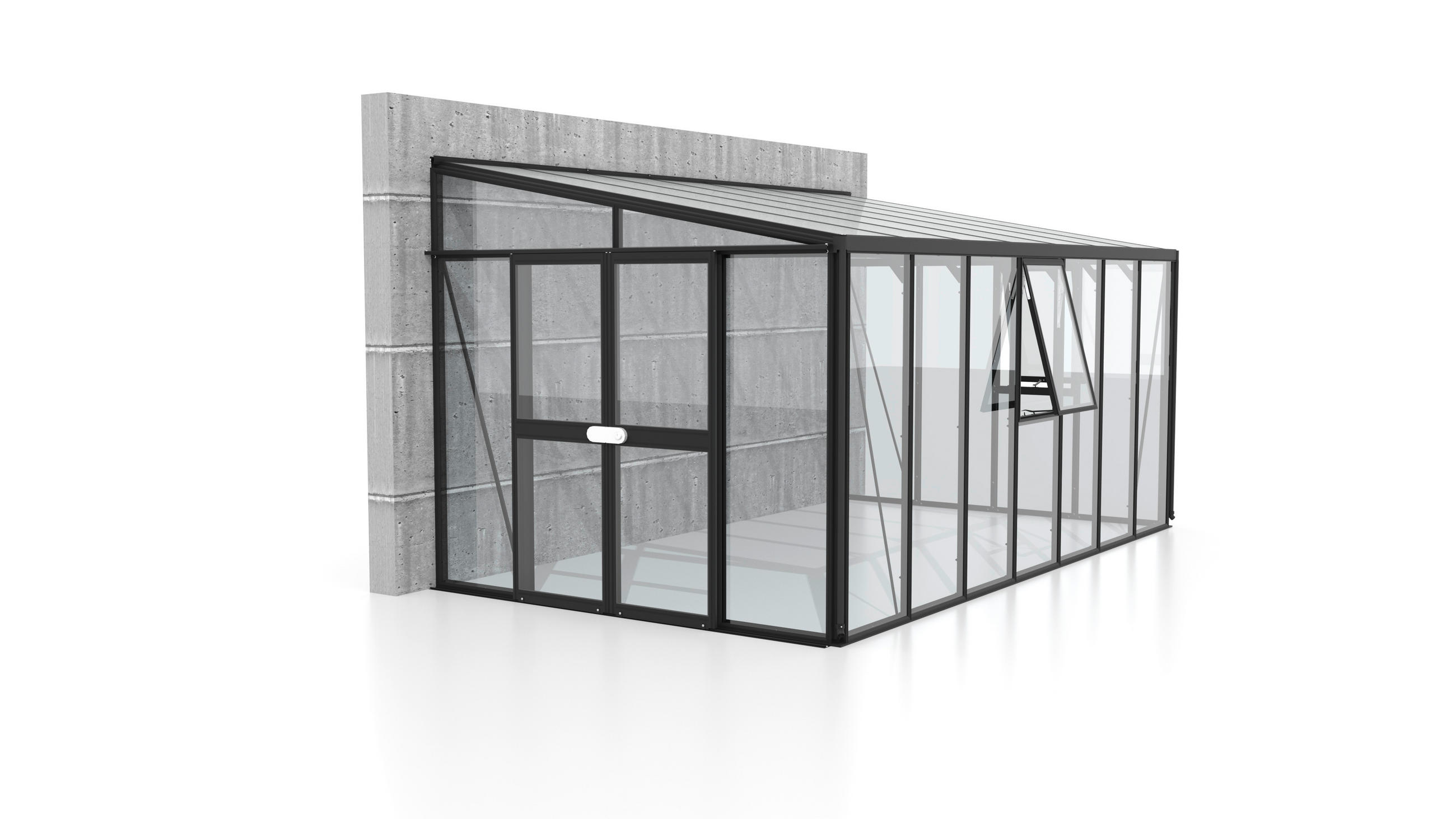 Anlehn-gewächshausbausatz 11900 11,9 M2