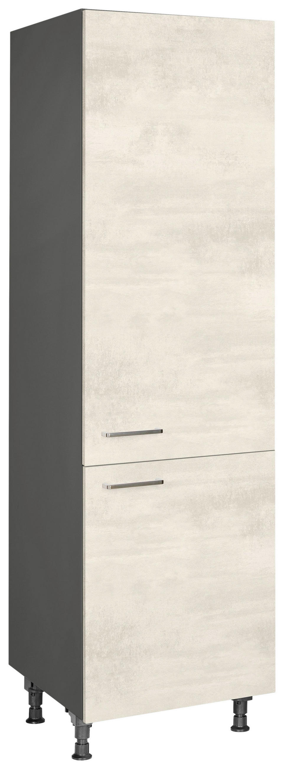 GESCHIRRSCHRANK 60/216,6/58 cm  in Weiß  - Schieferfarben/Edelstahlfarben, MODERN, Holzwerkstoff/Metall (60/216,6/58cm) - Nobilia