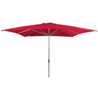 SONNENSCHIRM 350X350 cm Rot  - Silberfarben/Rot, Basics, Textil/Metall (350/350cm) - Doppler