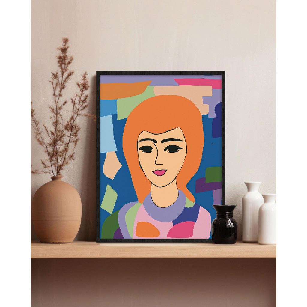 Thumbnail - Xxxl Bild Happy Girl, Blau, Orange, Kunststoff, 30x40x10 cm, einfache und schnelle Anbringung, Bilder und Zubehör, Wandb...