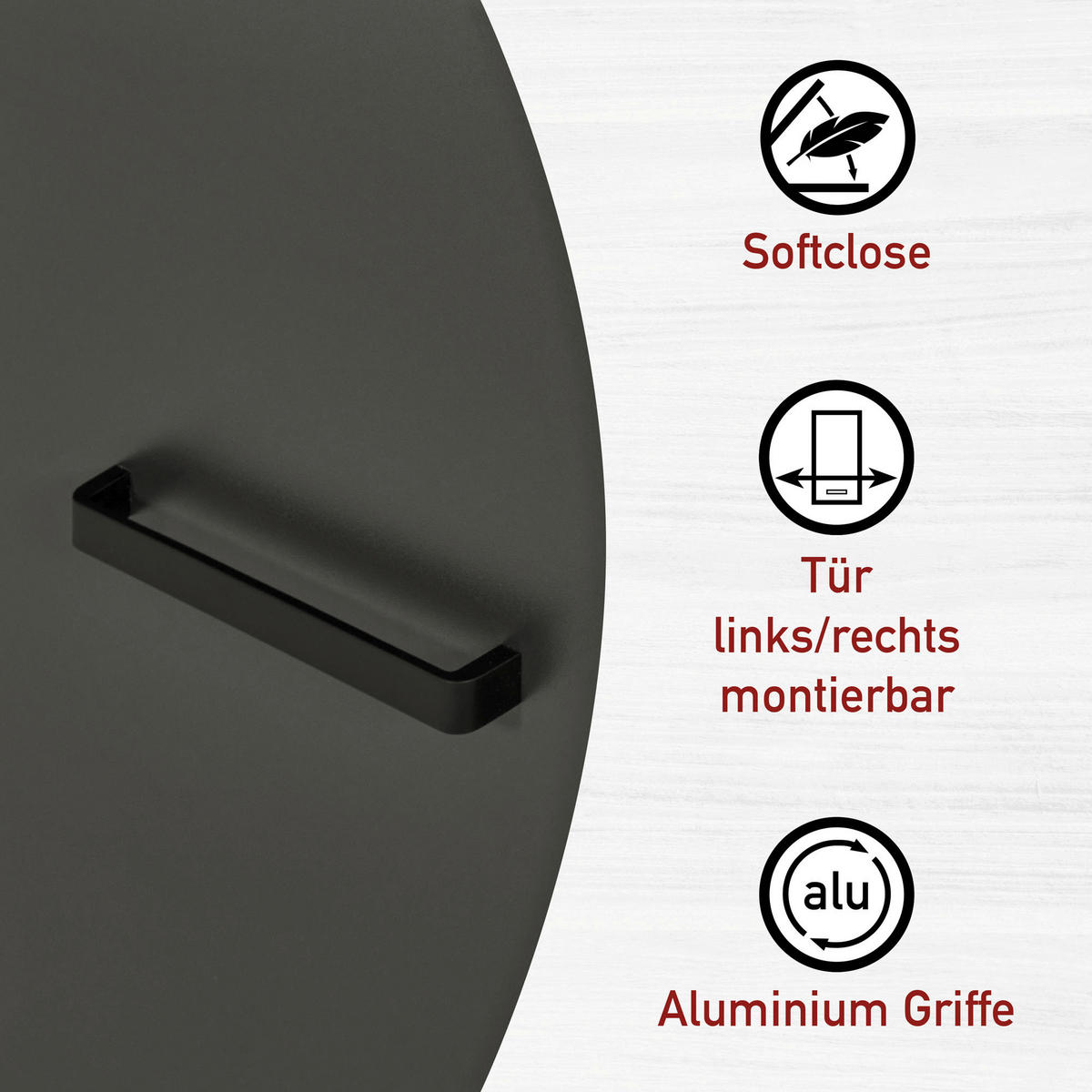 GERÄTEUMBAUSCHRANK 70/167/60 cm  in Anthrazit, Eiche Artisan  - Anthrazit/Eiche Artisan, MODERN, Holzwerkstoff/Metall (70/167/60cm) - home24