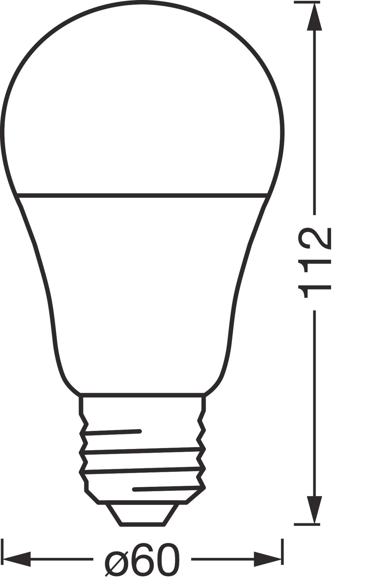 LED-LEUCHTMITTEL E27 9 W 806 lm  - Weiß, Basics, Kunststoff (6/11,2cm) - Osram