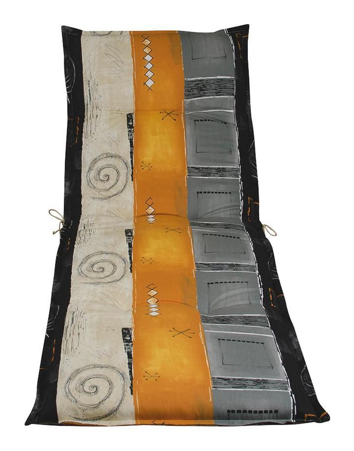 LIEGENAUFLAGE Streifen  - Naturfarben/Orange, Design, Textil (63/9/190cm)