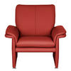 SESSEL in Echtleder Rot  - Silberfarben/Rot, Design, Leder/Metall (93/90/88cm) - Livetastic