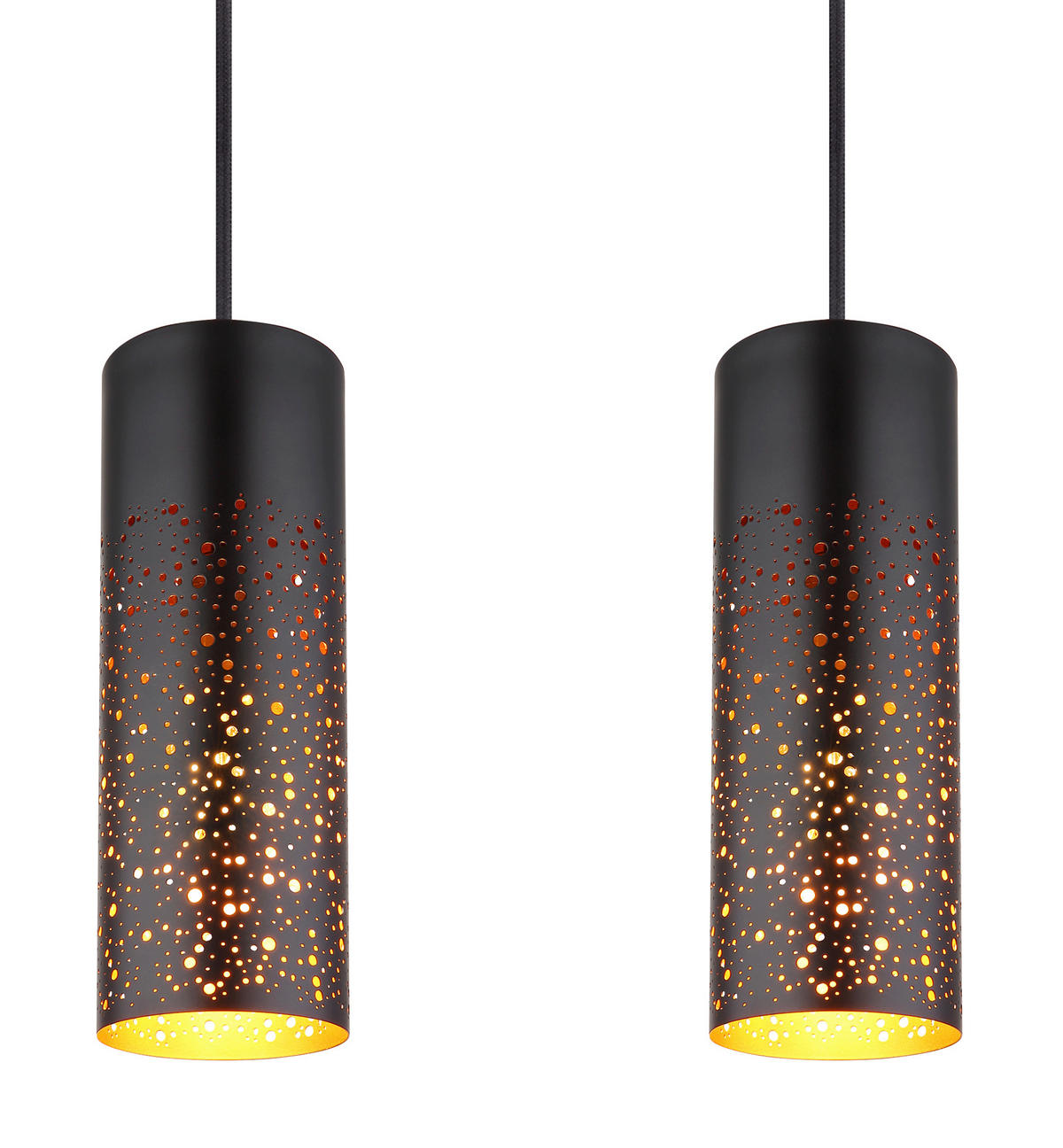 HÄNGELEUCHTE 80/10/150 cm   - Goldfarben/Schwarz, Design, Metall (80/10/150cm) - Globo