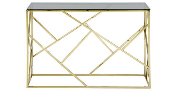 KONSOLENTISCH in Metall, Glas 120/40/78 cm    - Goldfarben, Design, Glas/Metall (120/40/78cm) - Xora