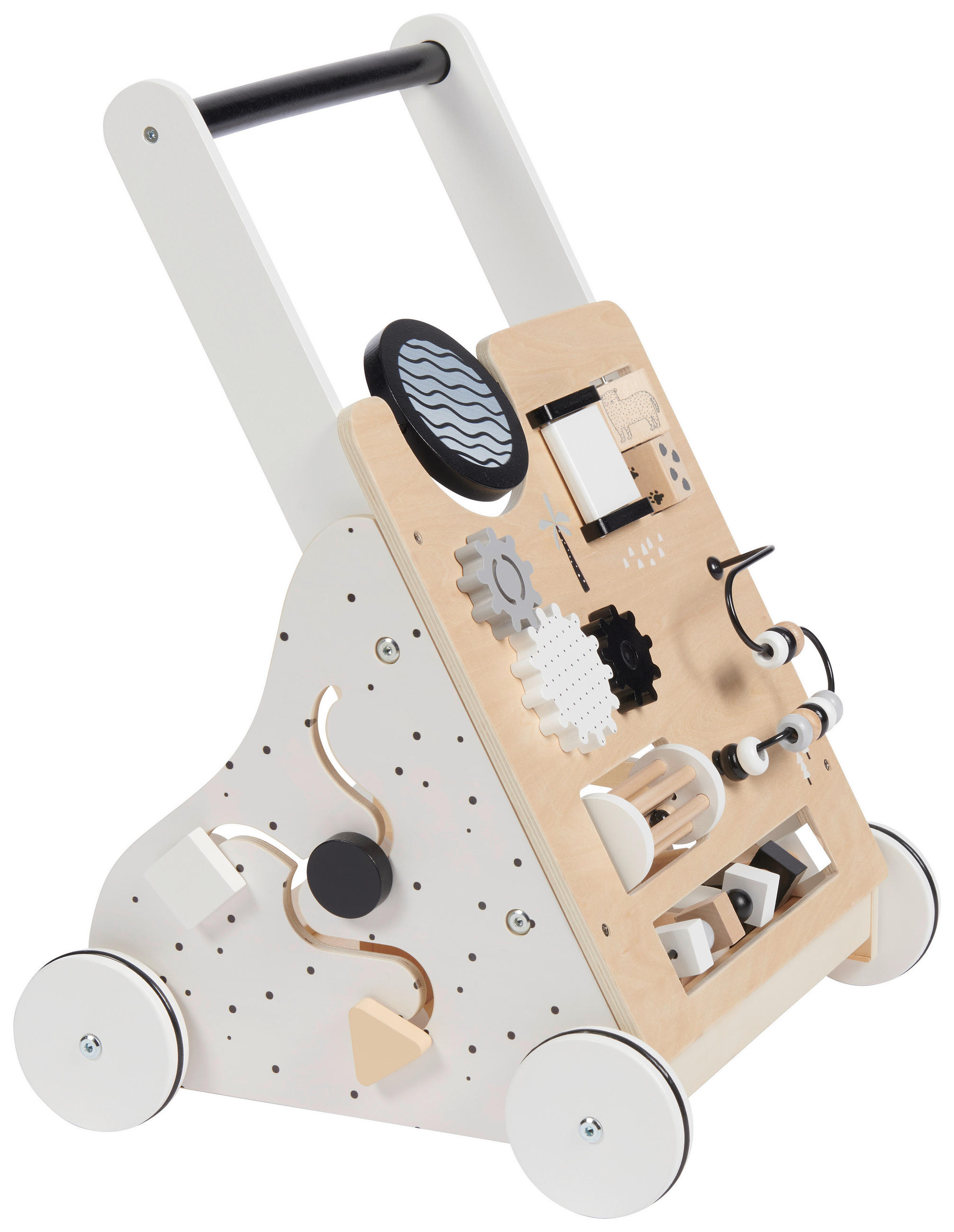 LAUFLERNWAGEN TRY ME - Weiss/Schwarz, Trend, Holz/Holzwerkstoff (35,9/42,1/54,3cm) - My Baby Lou