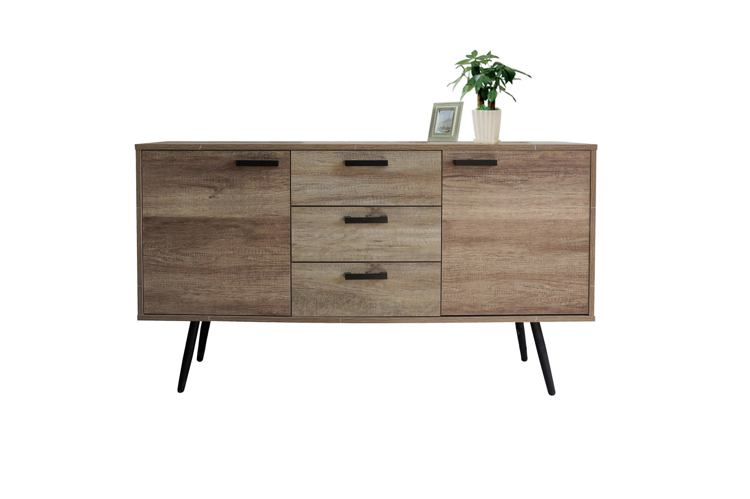 SIDEBOARD  in 150/84/39,5 cm  - Schwarz/Braun, Design, Holzwerkstoff (150/84/39,5cm) - Livetastic