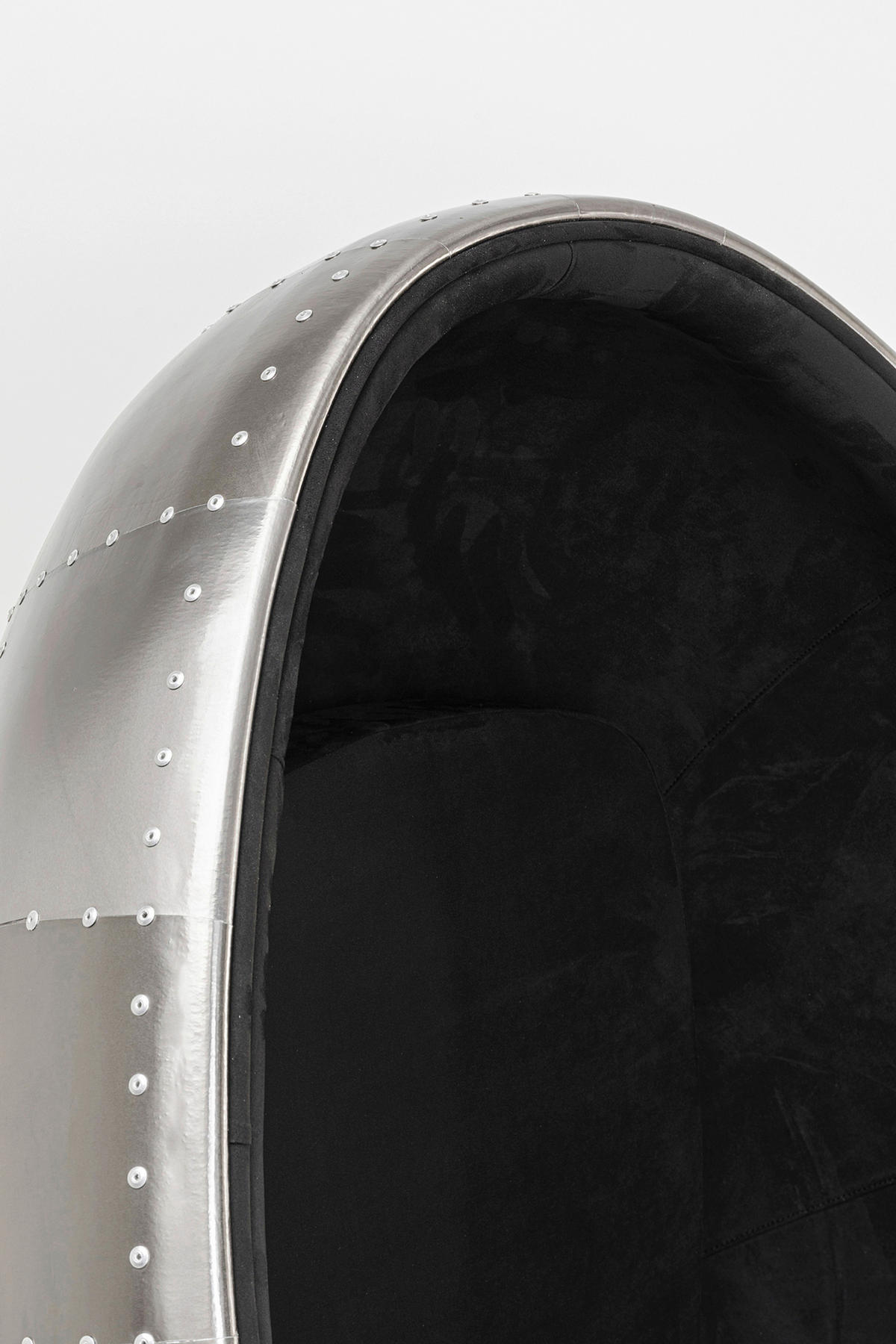 DESIGNSESSEL in Samt Anthrazit, Silberfarben  - Anthrazit/Silberfarben, Design, Kunststoff/Textil (96/105/75cm) - Kare-Design