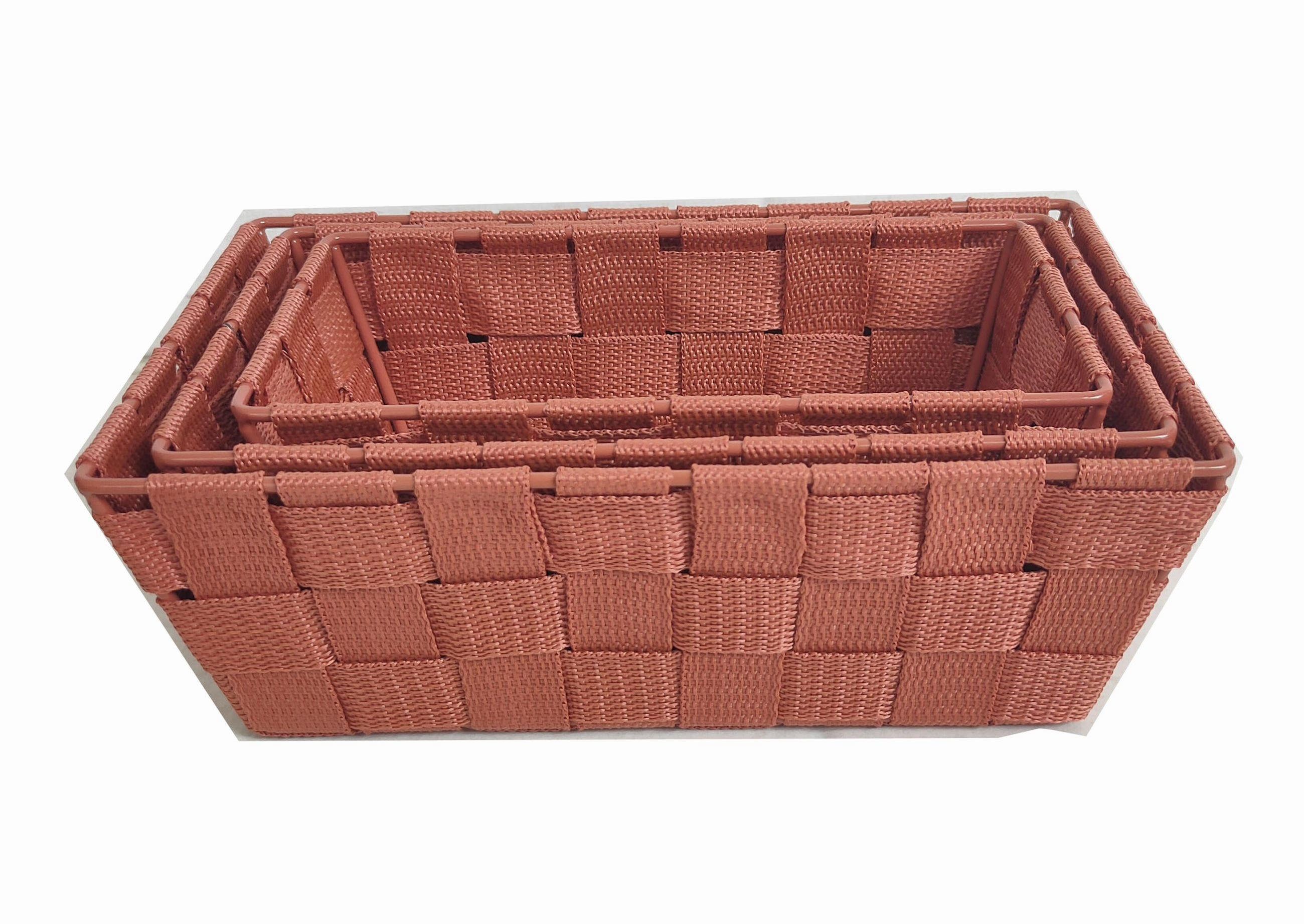 KOŠÍK NA DROBNOSTI, kov, plast - hnědá, Konvenční, kov/plast - Landscape