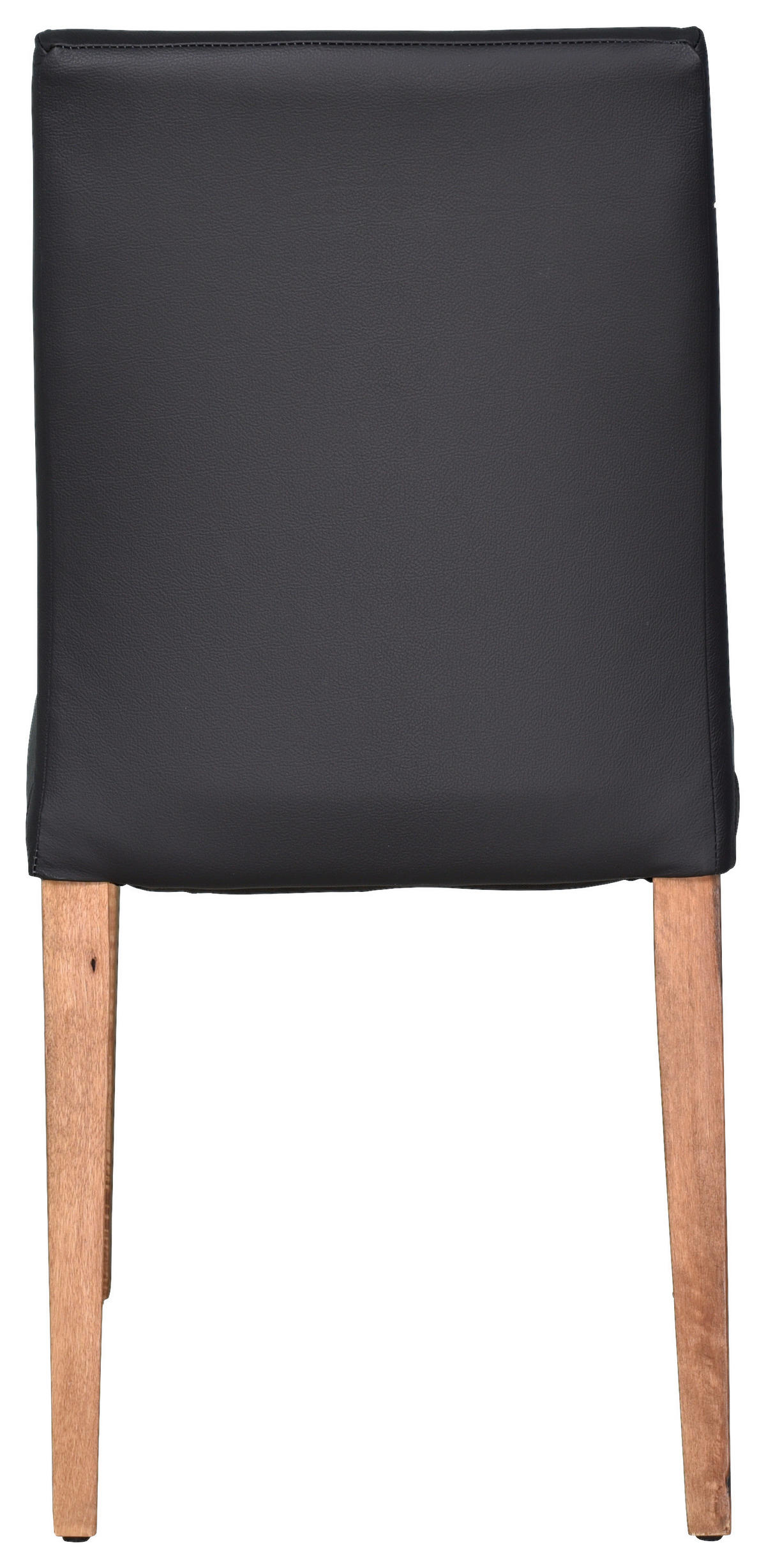 STUHL  in Echtleder  - Nussbaumfarben/Schwarz, Konventionell, Leder/Holz (45/89/44cm)
