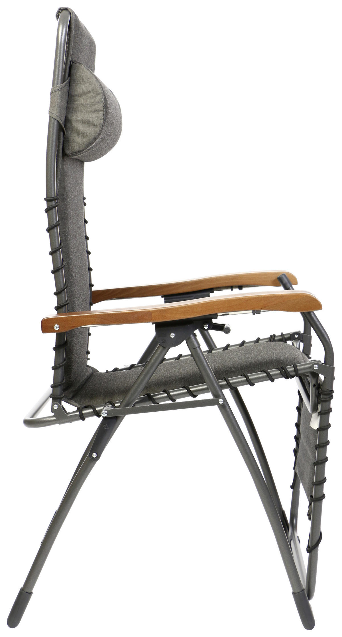 GARTEN-RELAXSESSEL 67/120/70 cm  - Anthrazit/Dunkelbraun, Basics, Holz/Textil (67/120/70cm)