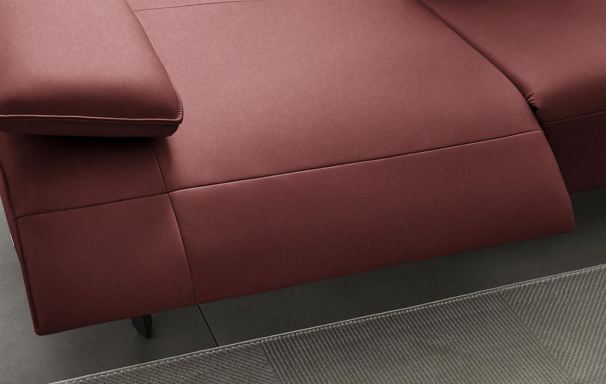 ECKSOFA  in Echtleder Rotbraun  290/230 cm  - Rotbraun/Anthrazit, Design, Leder/Metall (290/230cm) - Johann Jakob
