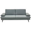 3-SITZER-SOFA in Echtleder Grau  - Schwarz/Grau, Design, Leder/Metall (222/86/104cm) - Dieter Knoll