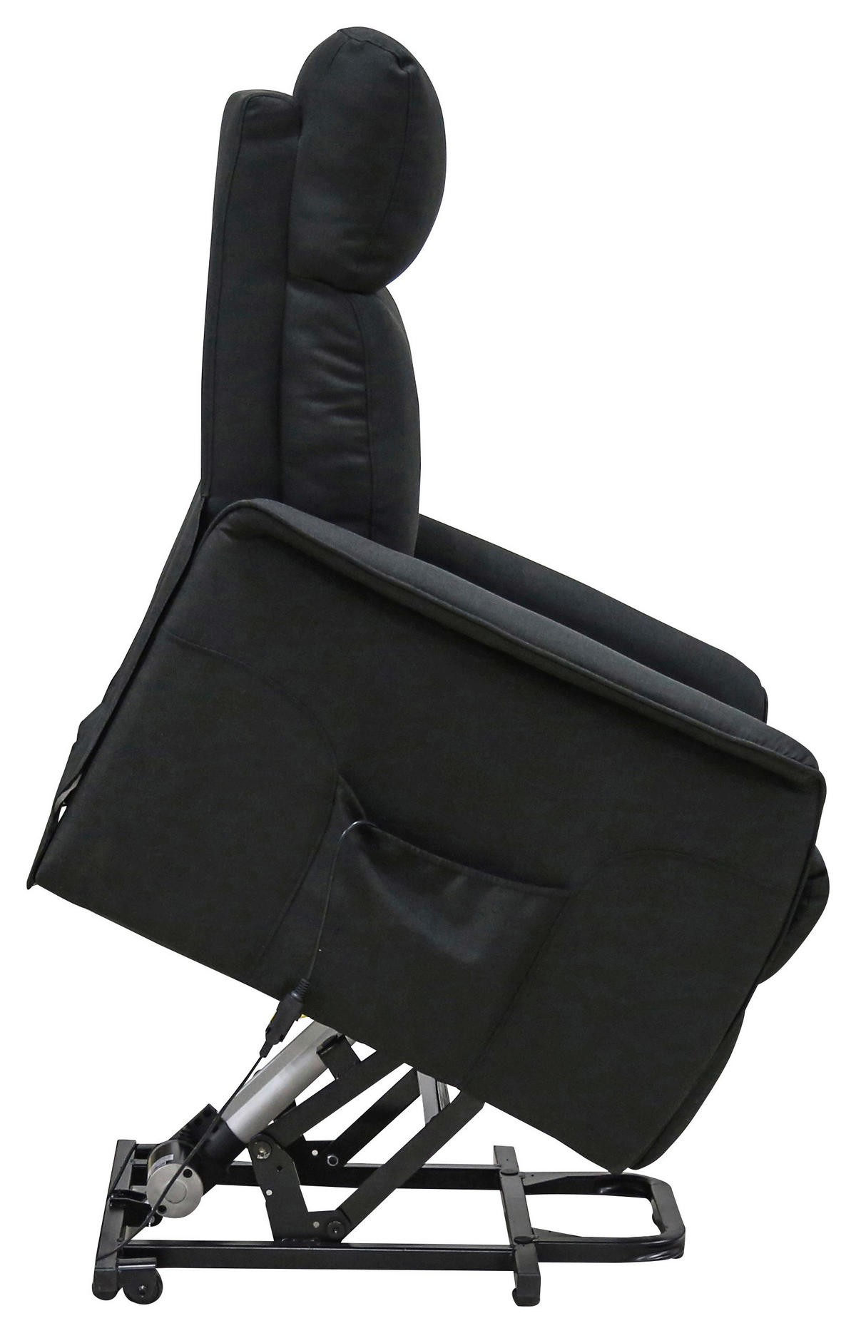 TV FOTELJA metal, tekstil  crna   - siva/crna, Konvencionalno, metal/tekstil (66/80-97/90-159,5cm) - Ti'me