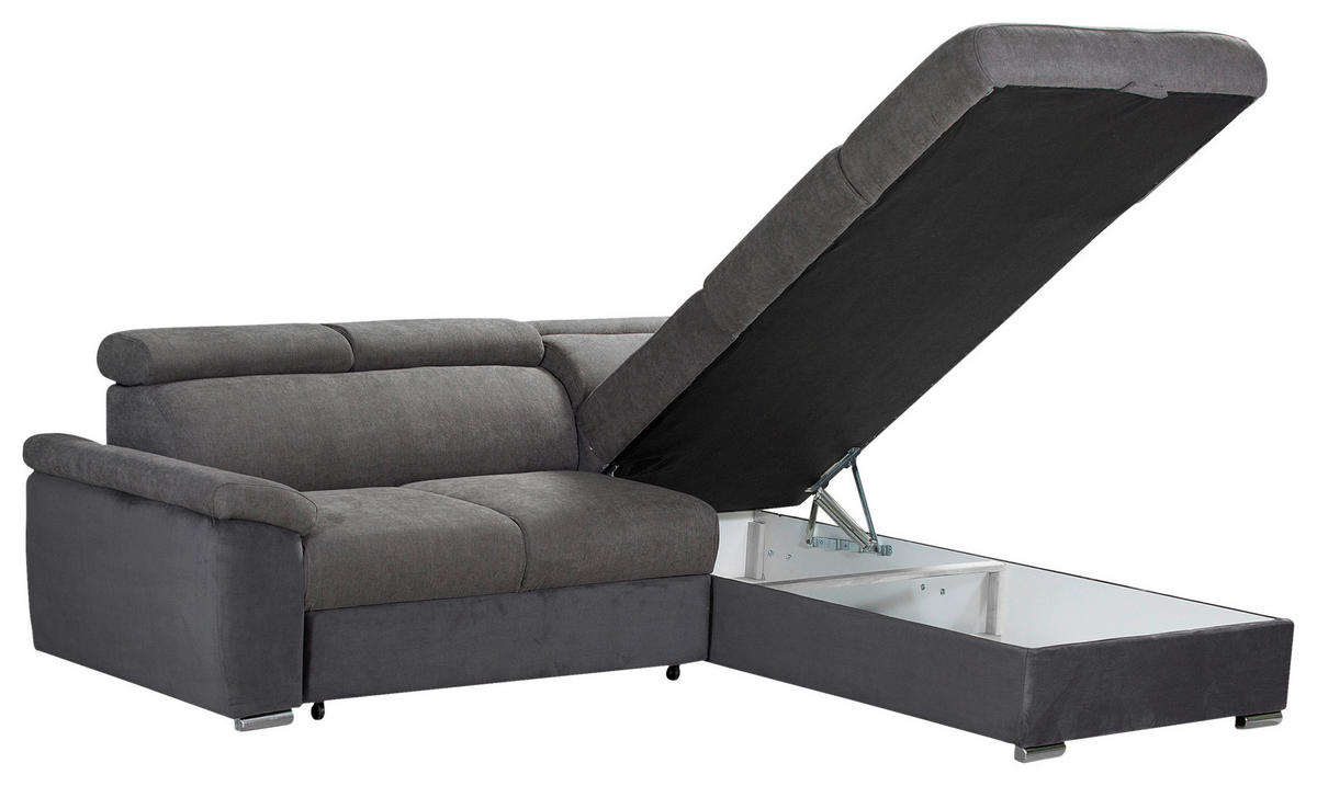 SJEDEĆA GARNITURA drvo, tekstil  siva   - siva, Moderno, drvo/tekstil (242/205cm) - Hom`in