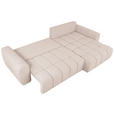 ECKSOFA in Velours Creme  - Creme/Schwarz, KONVENTIONELL, Kunststoff/Textil (298/168cm) - Carryhome