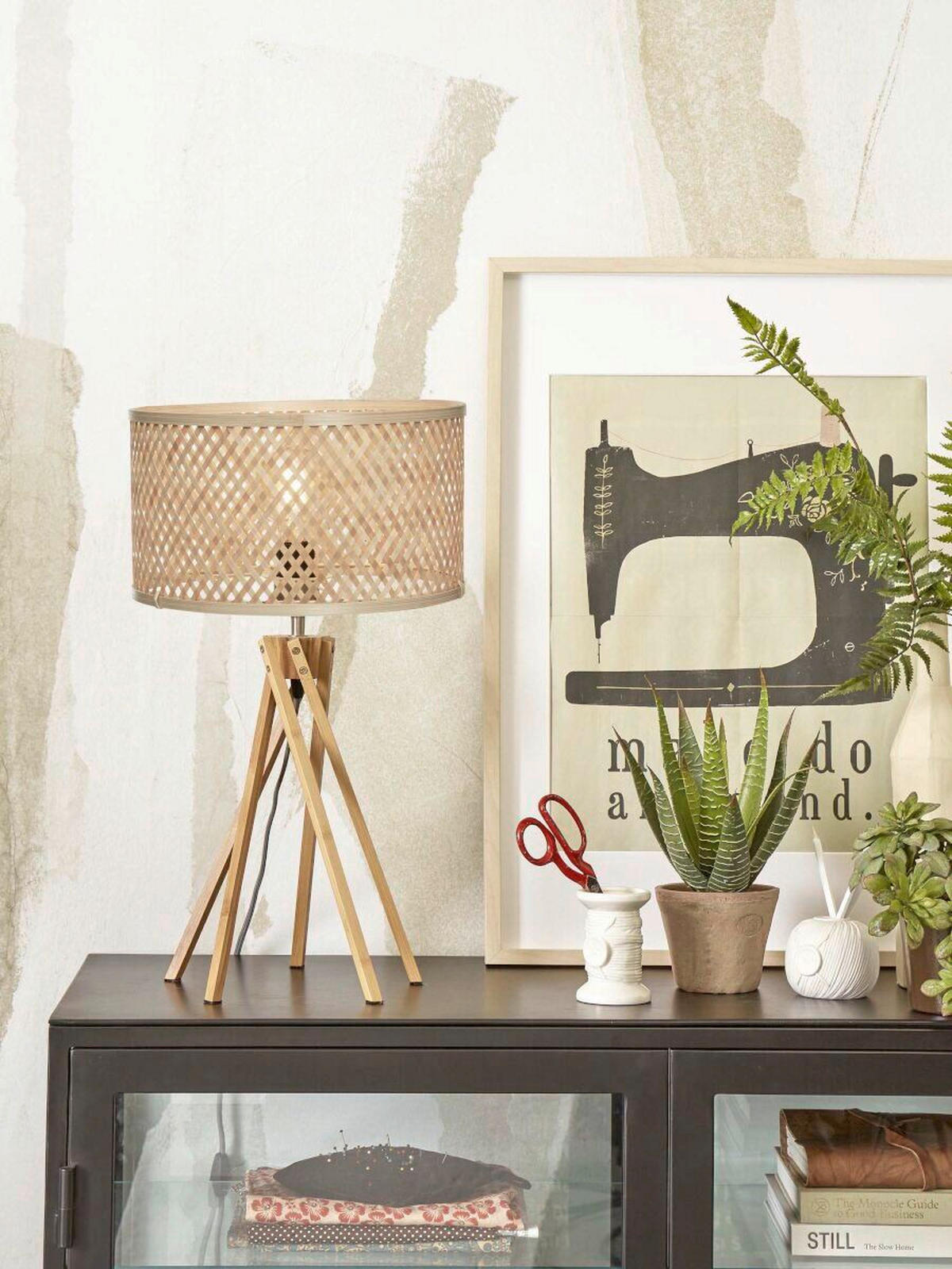 STOLNÍ LAMPA, nástěnný stmívač, 32/56/32 cm - přírodní barvy, Trend (32/56/32cm) - Good & Mojo