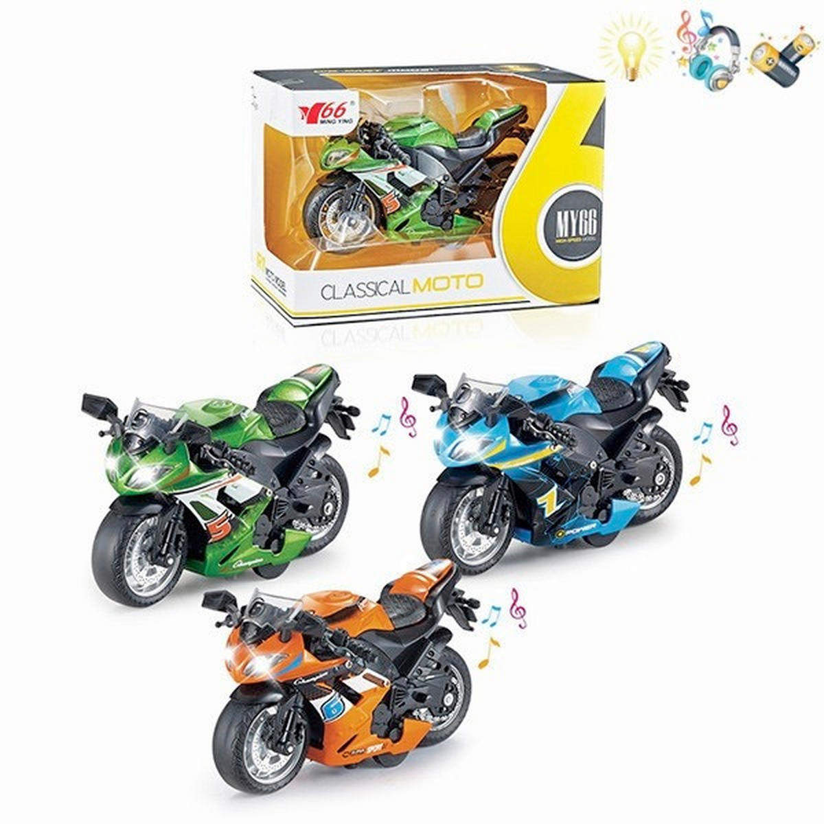 MOTOCIKL   - Basics, metal/plastika (15/9/10cm)