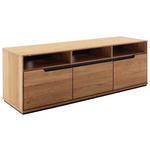 LOWBOARD Wildeiche  153/51/46 cm  - Wildeiche/Schwarz, Natur, Holz/Holzwerkstoff (153/51/46cm) - Linea Natura