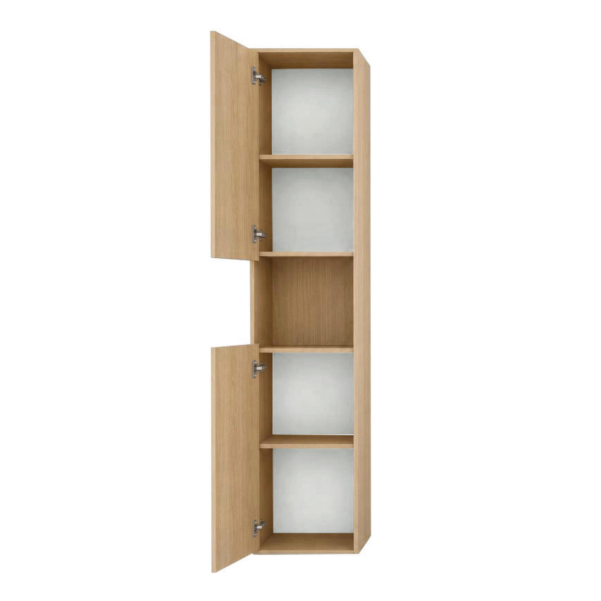 HOCHSCHRANK 42/197/33 cm  - Eichefarben/Schwarz, Trend, Holzwerkstoff/Kunststoff (42/197/33cm) - MID.YOU