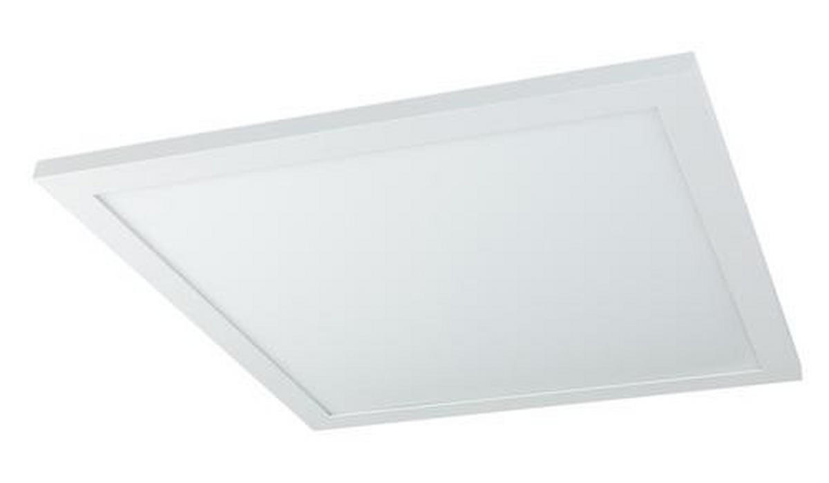 LED-DECKENLEUCHTE 45/45/5,5 cm    - Opal/Weiß, Basics, Kunststoff/Metall (45/45/5,5cm) - Novel