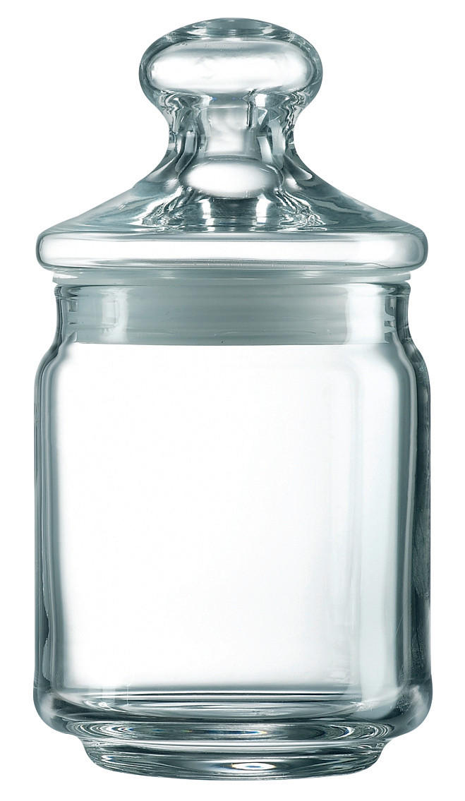 ÜVEG ÉTELTÁROLÓ  0,28 l  - barna/áttetsző, Basics, Üveg/papír (0,28l)