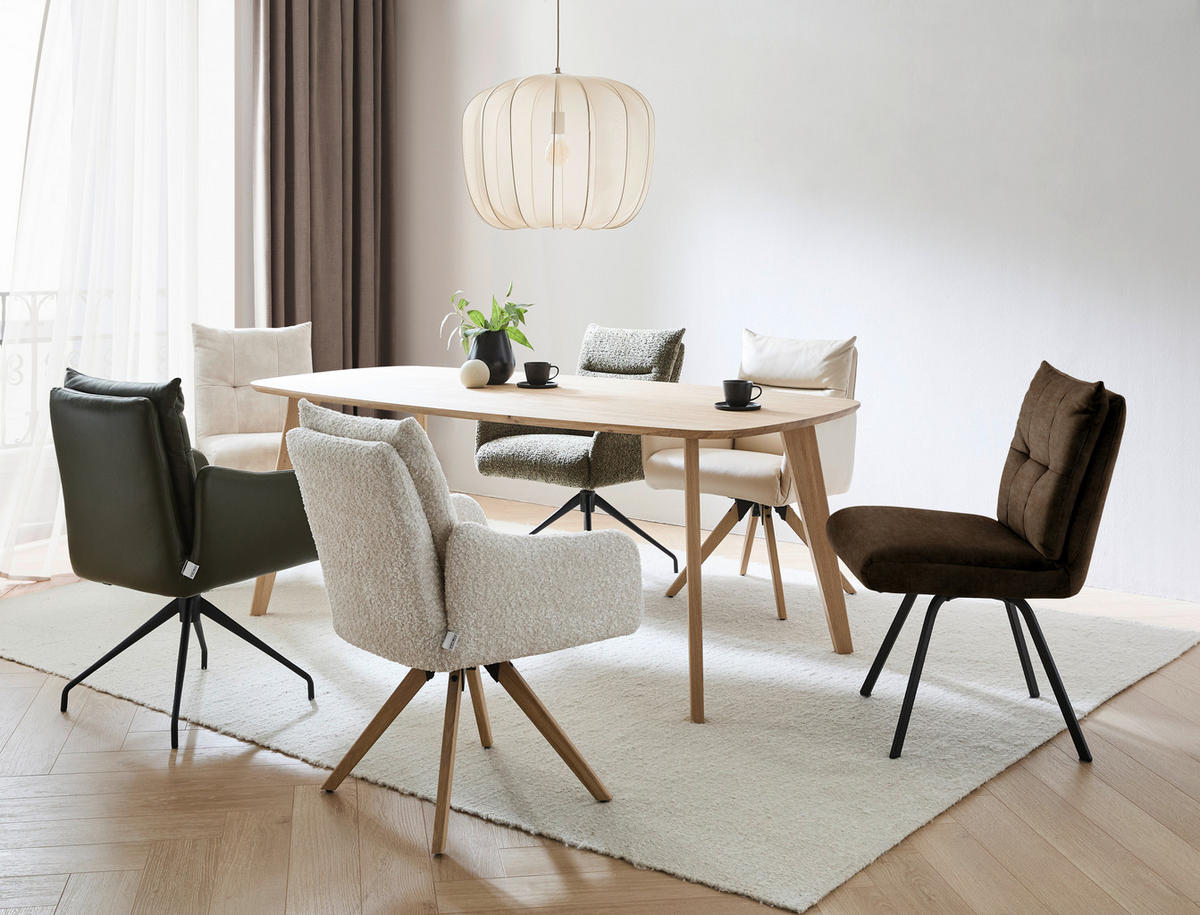 STUHL  in Velours Textil  - Dunkelbraun/Schwarz, Design, Textil/Metall (50/82/68cm) - Welnova