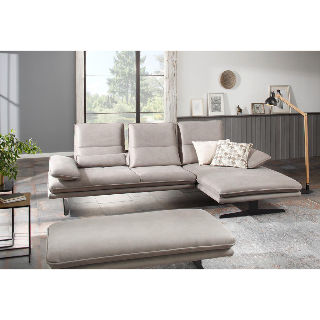 Thumbnail - Chilliano Ecksofa, Braun, Textil, Ottomane rechts, L-Form, 291x164 cm, Goldenes M, Emas, Dgm, Typenauswahl, Lederauswahl...