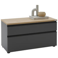 LOWBOARD  in 90/46/41 cm  - Eichefarben/Anthrazit, Design, Holzwerkstoff/Kunststoff (90/46/41cm) - Dieter Knoll