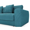 ECKSOFA  in Cord Petrol  190/310 cm  - Petrol/Schwarz, MODERN, Kunststoff/Textil (190/310cm) - Carryhome