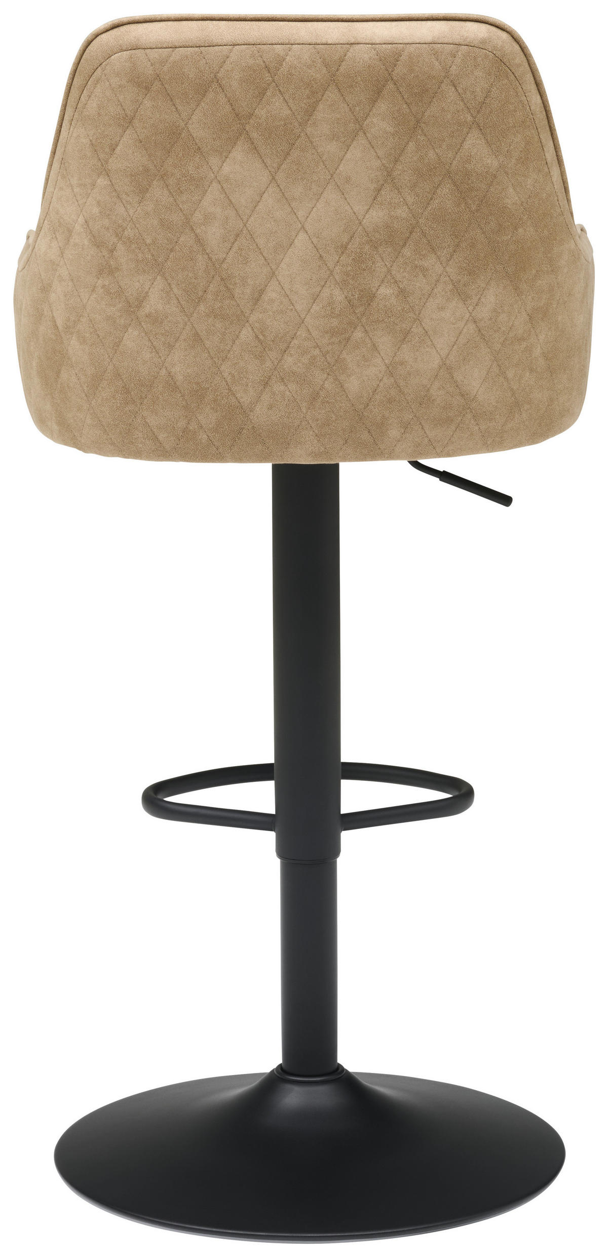 BARHOCKER in Metall, Textil Schwarz, Beige  - Beige/Schwarz, KONVENTIONELL, Textil/Metall (50/90-111/51cm) - MID.YOU