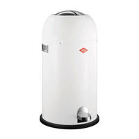 ABFALLSAMMLER KICKMASTER 33 L  - Weiß, KONVENTIONELL, Kunststoff/Metall (37,5/69cm) - Wesco