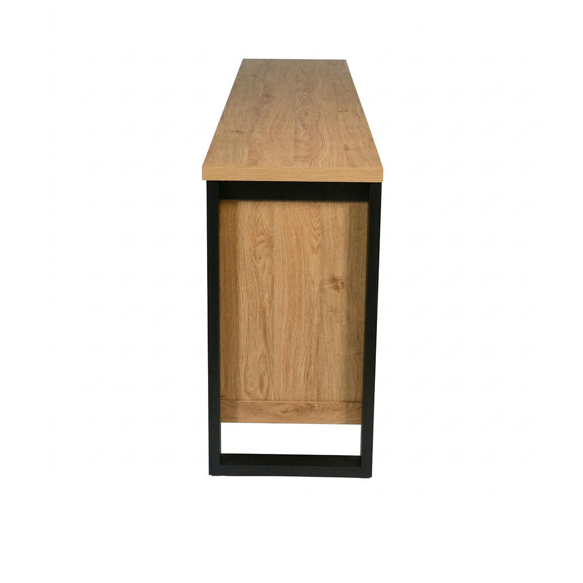 SIDEBOARD  173,4/75/39 cm 3 Schublade(n)  - Eichefarben/Schwarz, KONVENTIONELL, Holzwerkstoff/Metall (173,4/75/39cm) - MID.YOU