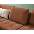 ECKSOFA in Bouclé Cognac  - Cognac/Schwarz, Natur, Textil/Metall (233/288cm) - Valnatura