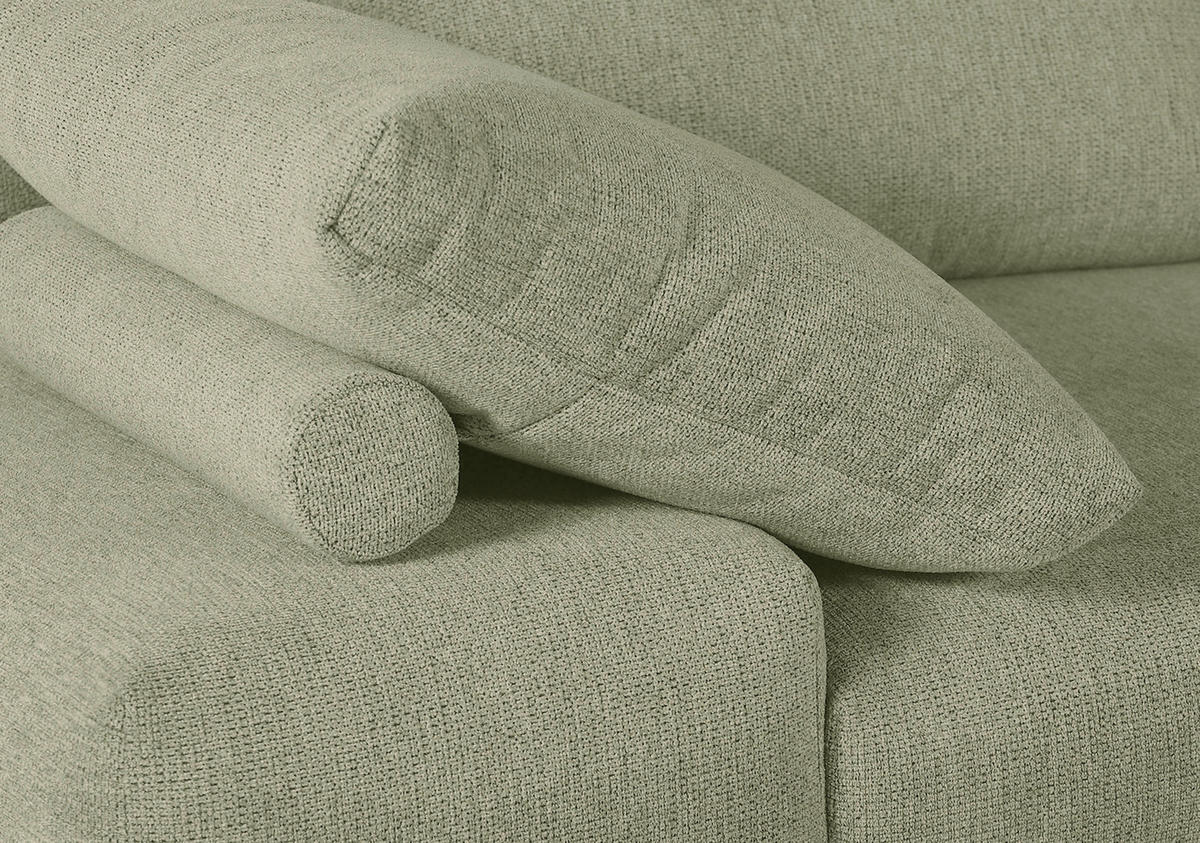 HÖRNSOFFA i flatväv grön  - grön/svart, Klassisk, metall/textil (310/240cm) - MID.YOU