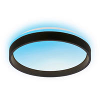 LED-DECKENLEUCHTE Aurie Glow 39/8 cm   - Schwarz, KONVENTIONELL, Kunststoff (39/8cm) - Briloner