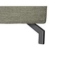 ECKSOFA Olivgrün Chenille  inkl. Zierkissen, Bettkasten, Schlaffunktion, Rücken echt, Kopfteilverstellung, Liegefläche im Originalstoff  - Schwarz/Olivgrün, KONVENTIONELL, Textil/Metall (266/185cm) - Carryhome