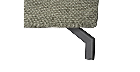 ECKSOFA Olivgrün Chenille  inkl. Zierkissen, Bettkasten, Schlaffunktion, Rücken echt, Kopfteilverstellung, Liegefläche im Originalstoff  - Schwarz/Olivgrün, KONVENTIONELL, Textil/Metall (266/185cm) - Carryhome