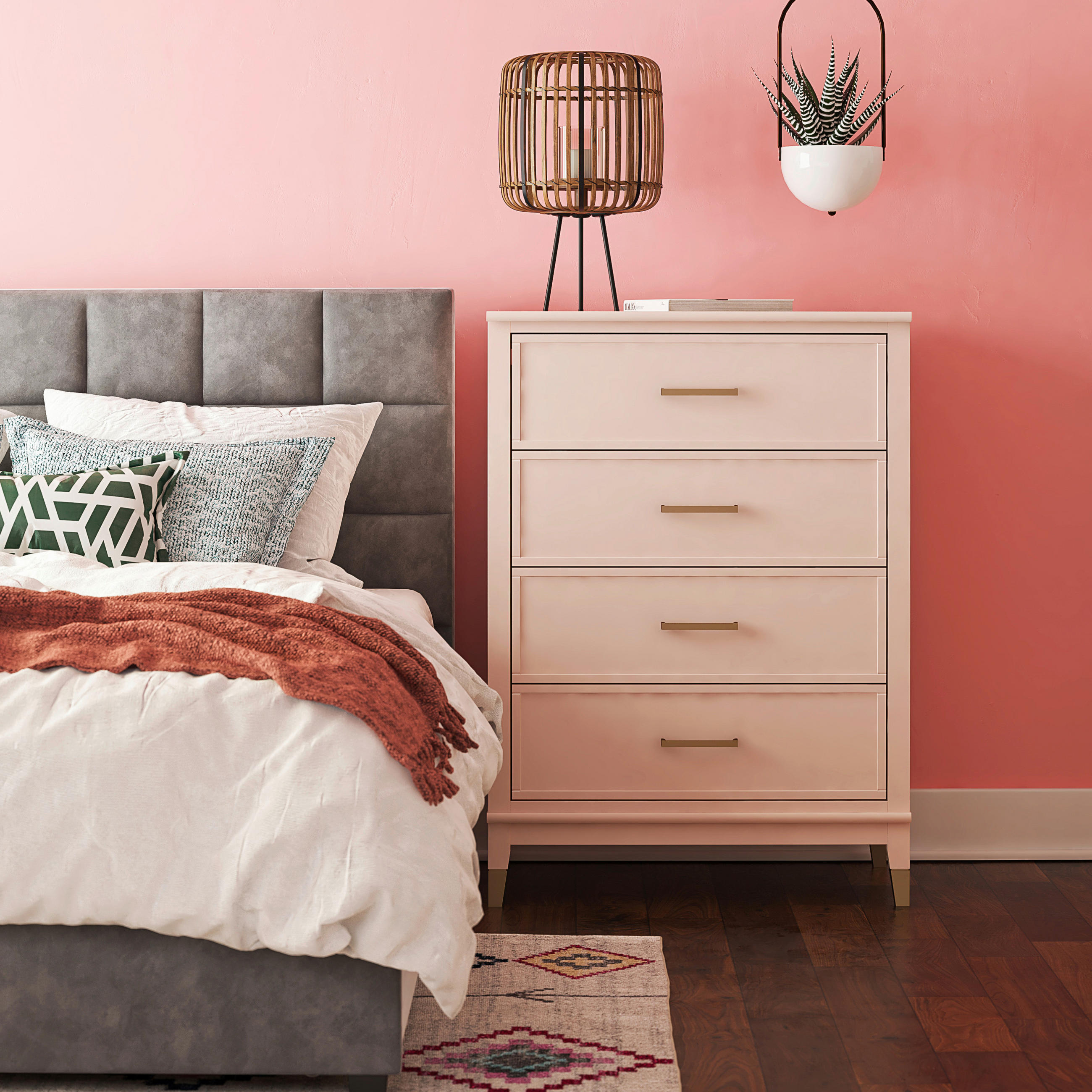 KOMMODE  in 76/106/50 cm  - Bronzefarben/Rosa, Design, Holz/Holzwerkstoff (76/106/50cm) - MID.YOU