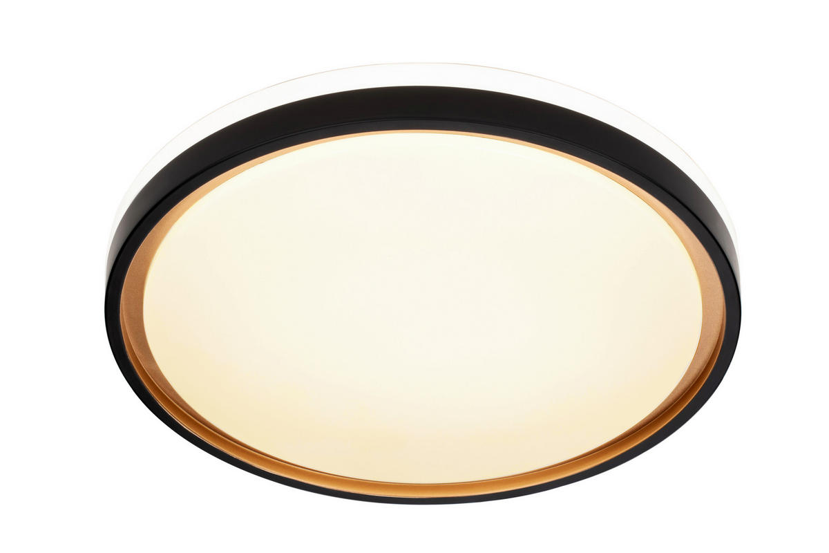 STROPNA LED-SVETILKA   24 W/2500 lm/4000 K/220-240 V/ - zlate barve/črna, Basics, kovina/umetna masa (39/6,8cm) - Novel