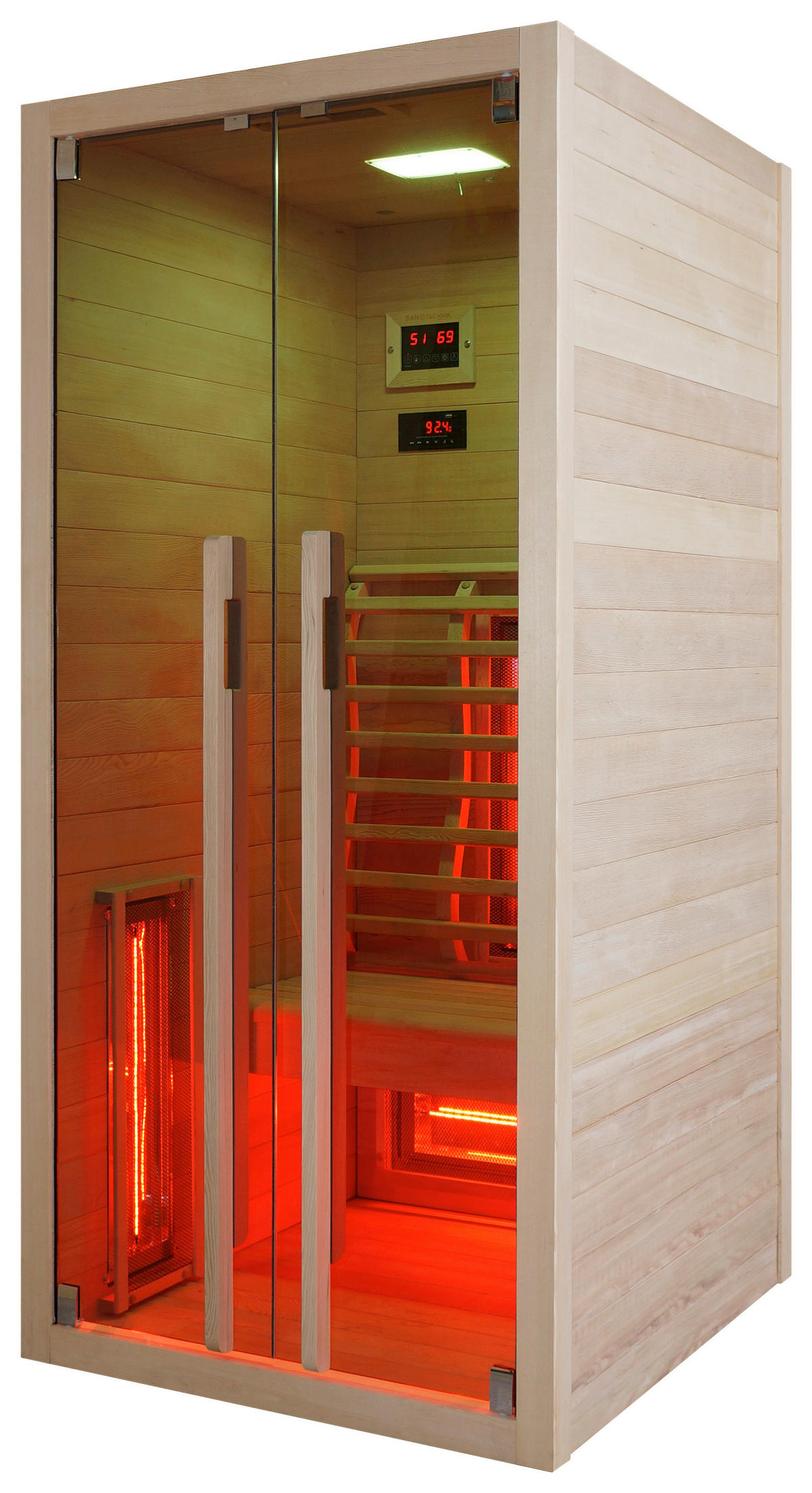 INFRAROTKABINE für 1 Personen RUBY 1  - Naturfarben, Basics, Holz (90,5/195/100cm) - Sanotechnik