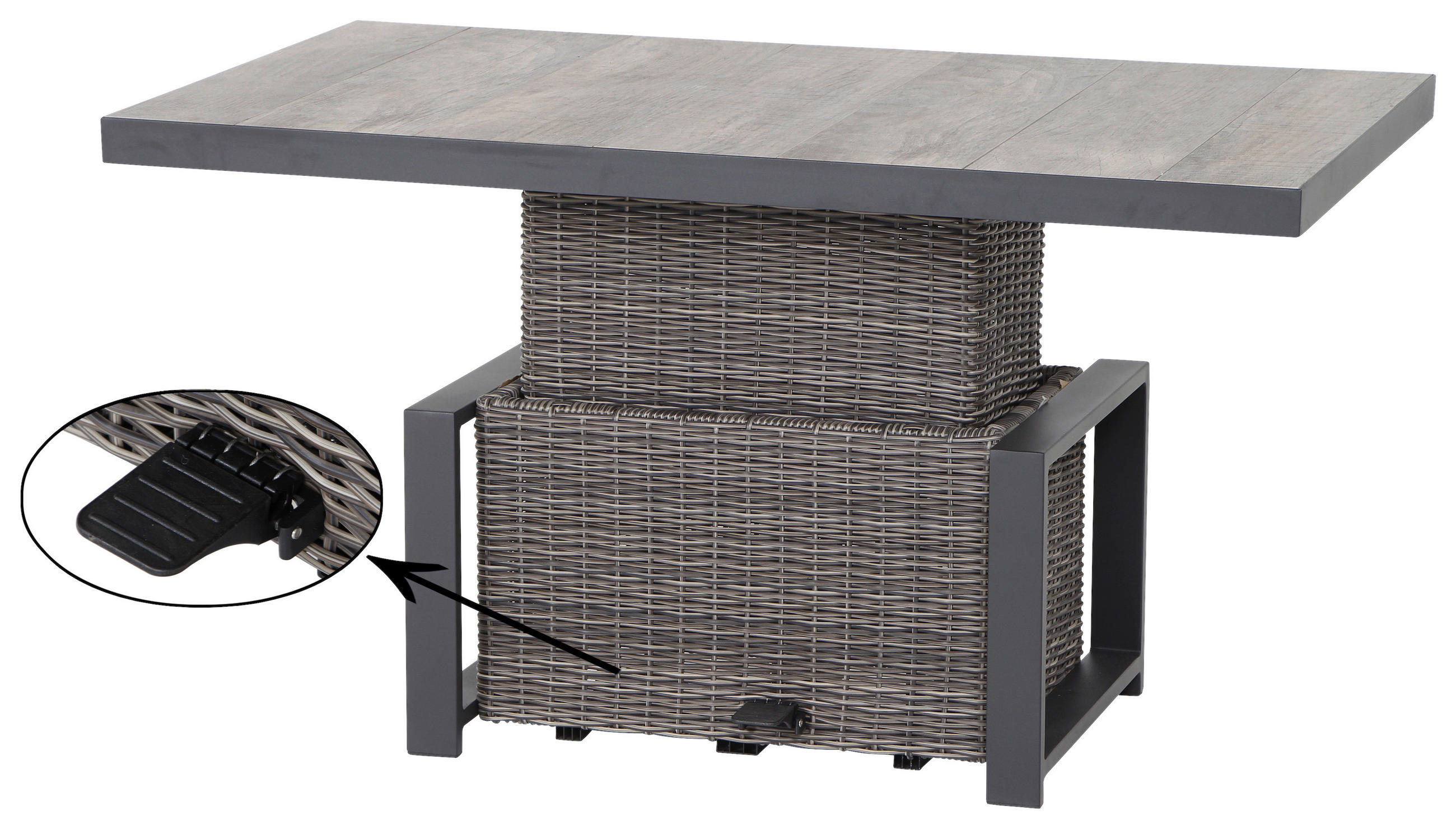 LOUNGEGARNITUR 3-teilig   219/88/219 cm Aluminium  - Grau, Basics, Keramik/Kunststoff (219/88/219cm) - Siena Garden