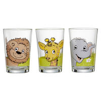 KINDER-GLÄSERSET Afrikatiere  3-teilig  - Klar, KONVENTIONELL, Glas (205ml) - Ritzenhoff Breker