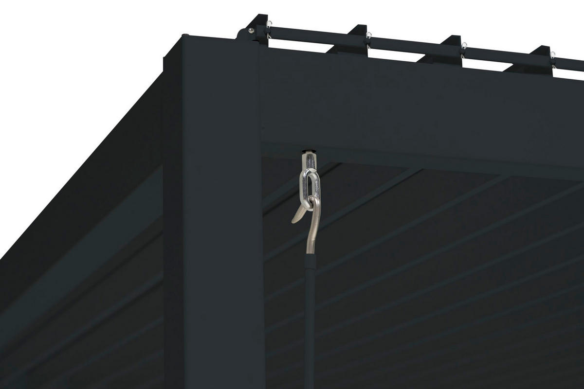 PERGOLA velikost: 360/240/300 cm - antracitová, Basics, kov (360/240/300cm) - Gardenson