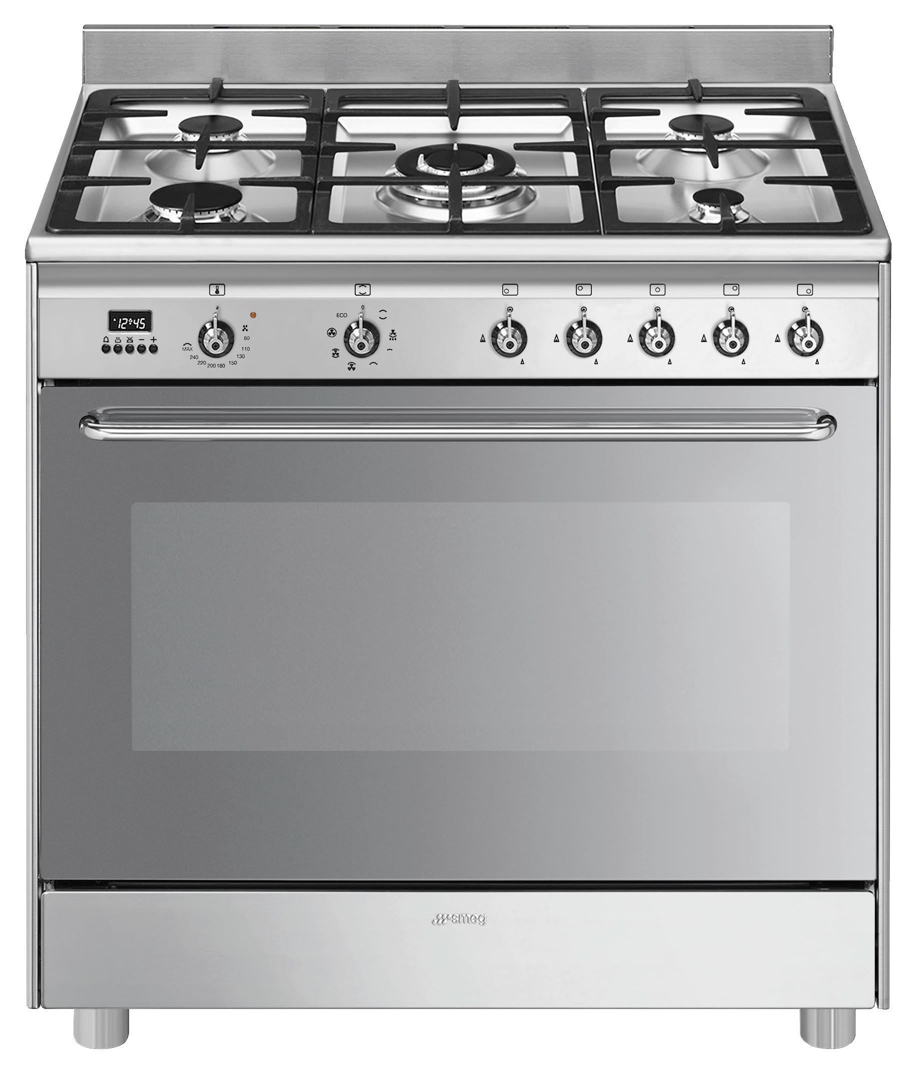 Smeg Herd Concret Edelstahl 90x90x60 cm